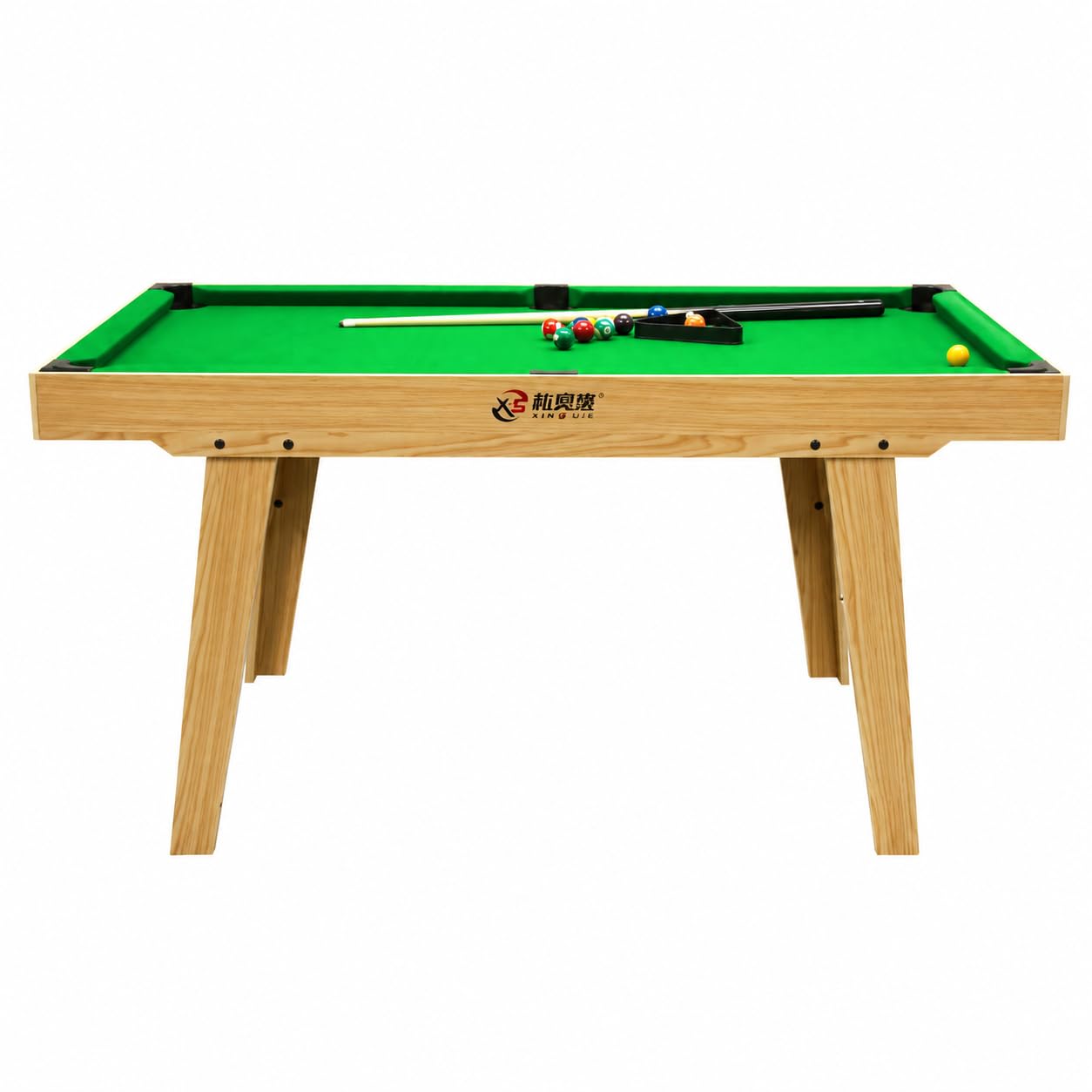 Billard Table 160cm en Bois, Mini Billard Américain pour Enfants & Adultes, Tapis Feutre Laine, Accessoires Inclus pour Jeu d'Intérieur