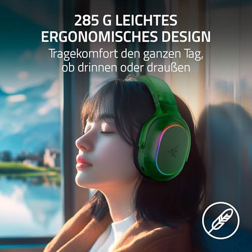 Razer Barracuda X Phantom Green Edition - Kabelloses Multi-Plattform Gaming Headset (285g, Triforce 40mm Driver, Dual Wireless HyperSpeed and Bluetooth) Phantom Green 3