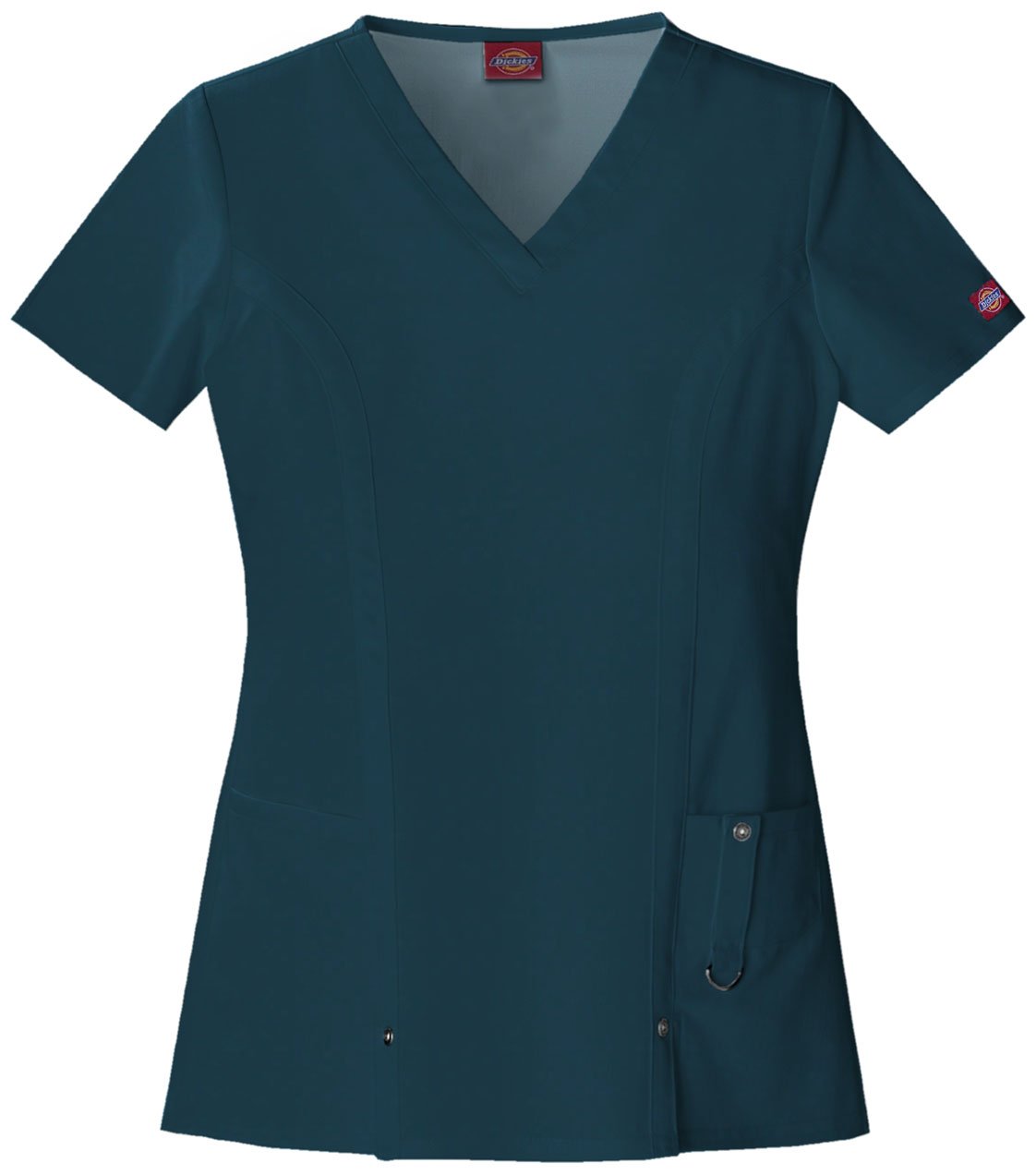 Dickies Scrubs Women's Xtreme Stretch Junior Fit V-Neck Shirt, Caribbean, XX-Large