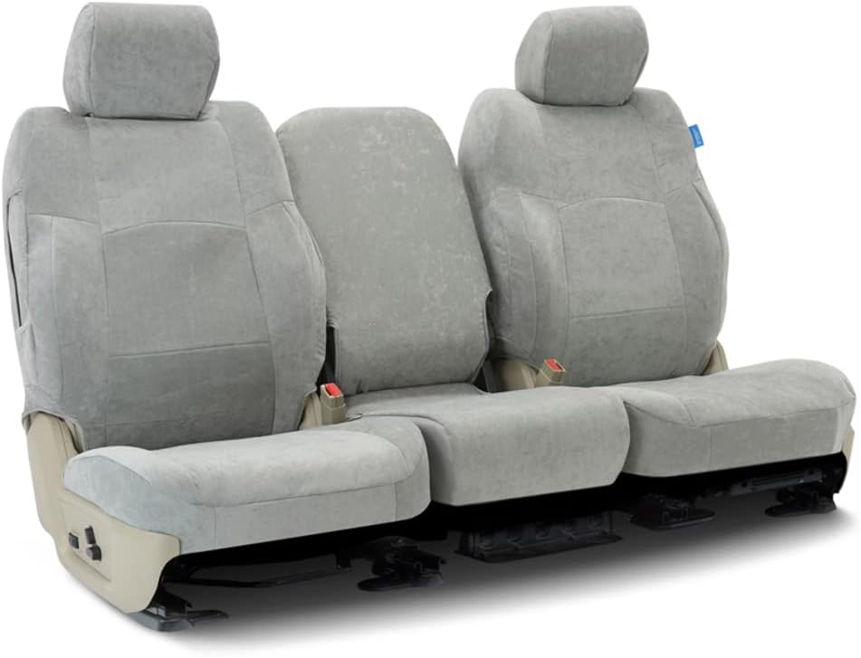 Coverking Custom Fit Seat Cover Designed for Select Toyota Models: 1 Row, Suede Fabric, Gray Solid