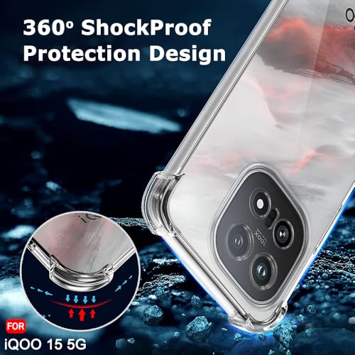 Image of TheGiftKart Crystal Clear Back Cover Case for iQOO 15 5G | Shockproof Soft TPU Case | Cushioned Edges for Ultimate Protection Back Cover Case for iQOO 15 5G (TPU, Transparent)