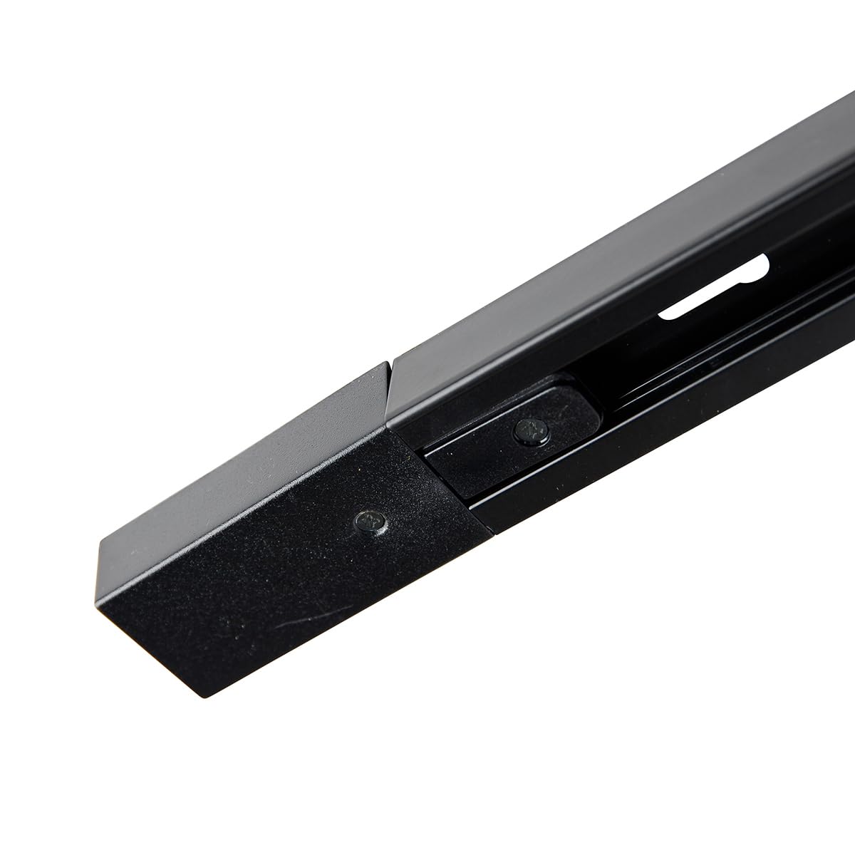 QAZQA Sistema de carril moderno monofásico con 4 focos negros - Jeana Acero Alargada Adecuado para LED Max. 4 x 50 Watt