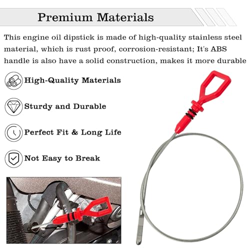 Image of 15650RCAA02 Engine Oil Dipstick Indicator, Compatible with Honda Accord Crosstour Odyssey Pilot Ridgeline Acura RDX MDX RL TL TSX ZDX Engine Oil Fluid Level Dip Stick Replace 917387