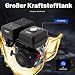 4-Takt Benzinmotor, 9.7KW 15PS Benzinmotor mit Kupplung Eberth, 420CC 3600rpm Kartmotor für Pumpenmaschinen, Mikrotillern, Reinigungsmaschinen