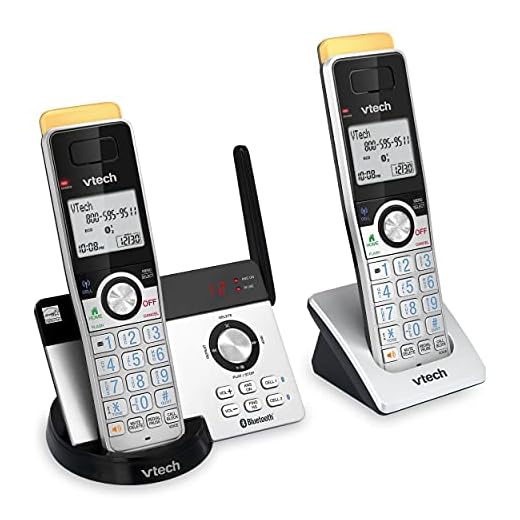 VTECH IS8121-2 Super Long Range up to 2300 Feet DECT 6.0 Bluetooth 2 Handset Cordless Phone for Home with Answering Machine, Call Blocking, Connect to Cell, Intercom and Expandable to 5 Handsets