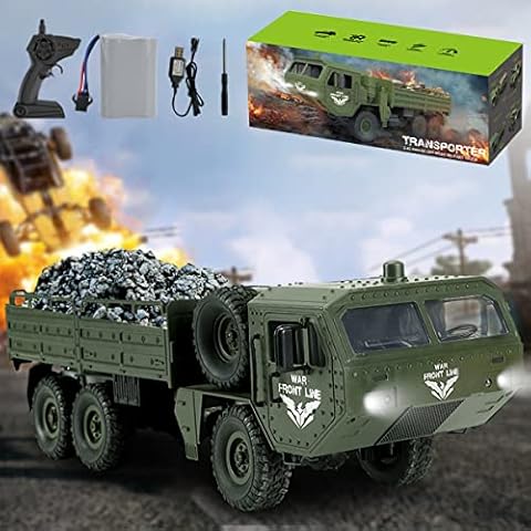 Caffney RC Military Truck 6WD Rechargeable Cover