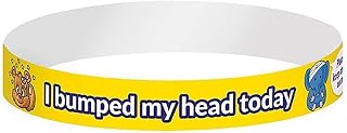 10 I Bumped My Head Today First Aid Childrens Pupils School Teachers Health Safety Wristbands 18x265mm Primary Teaching Services