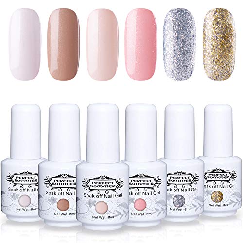 Perfect Summer Gel Polish Color 6PCS Gel Nail Varnish Soak Off UV LED Manicure Starter Kit New Arrival 8ML 032
