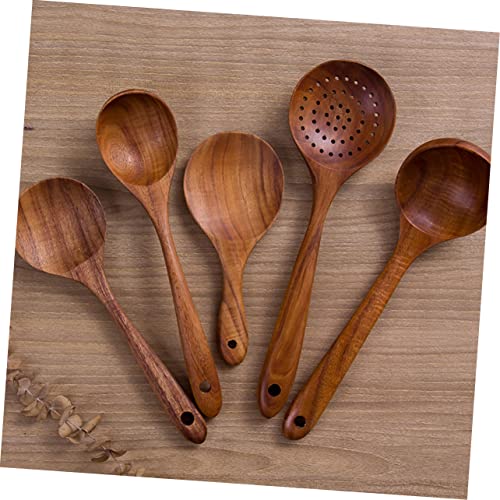 Anneome 25C553B6NP00T Big Wooden Spoon Soup Ladle Dinner Spoon Ladle For Soup Rice Spoon Sauce Ladles Ladle Spoon Cooking Spoon Wooden Spoon Ladle Cooking Ladle Water Ladle Bamboo Household Frying Spoon thumb #1