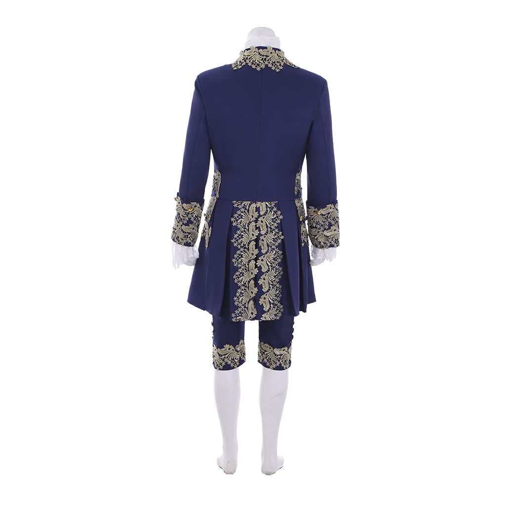 Costume rococo pour homme du XVIIIe siècle - Robe baroque des années 1700 - Ensemble veste et pantalon - Tenue prince d'Halloween