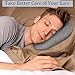 Wuronsa Ear Piercing Pillow for Side Sleepers with an Ear Hole for CNH and Ear Pain Ear Inflammation Pressure Sores, Cotton O-Shaped Side Sleeping Pillow, Ear Guard Pillow