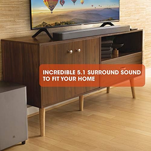 JBL Bar 5.1 Surround Sound Bar - Entertainment System, Streaming Capabilities and Subwoofer, Compatible with Amazon Alexa, in Black