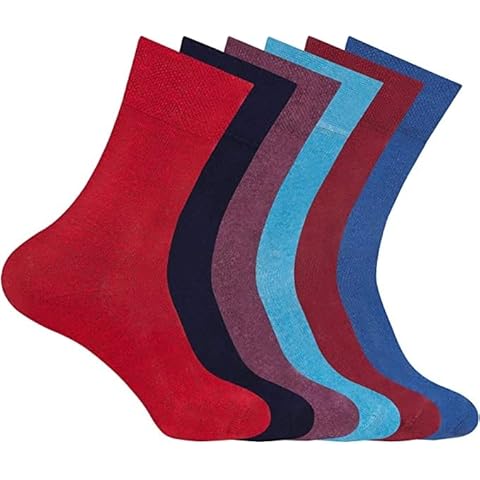 ZRWASKA® Diabetic Socks For Women Honey Wide Comb top soft cuff Ankle Oedema friendly Non-Elastic for Swollen feet Legs Circulatory Neuropathy Sock 6 Pack Size 4-7 (Mix Colours (6 Pairs)) Cover