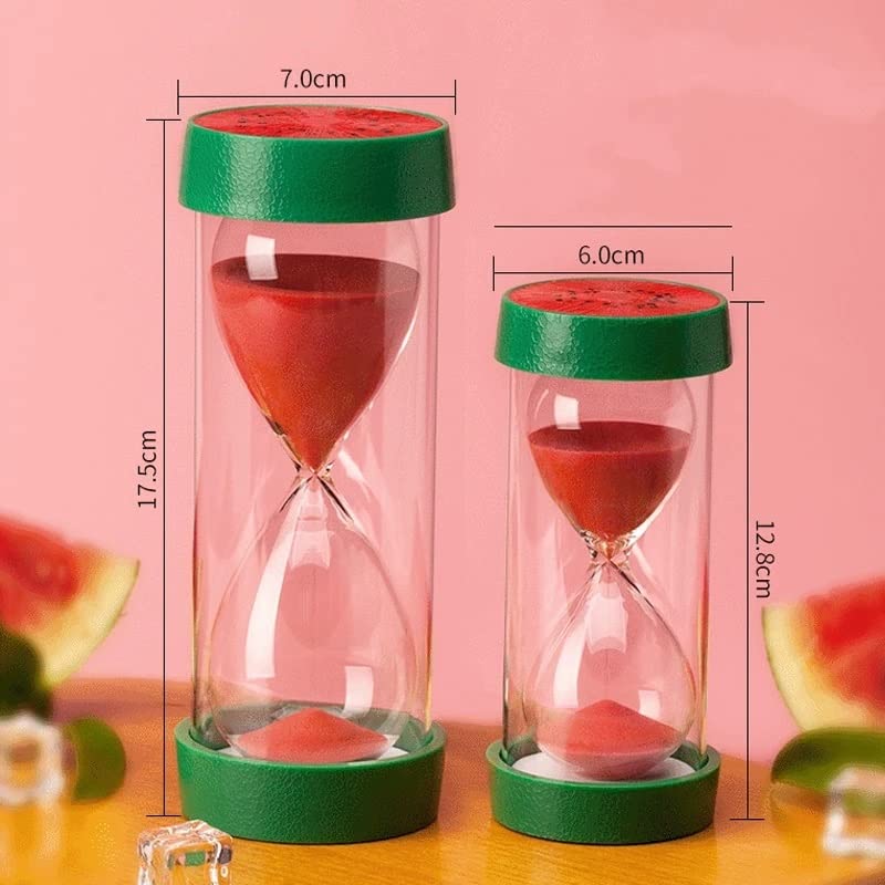 Reloj de Arena Fruta Reloj de Arena Cristal Transparente 5/10/15/30/45/60 Minutos Temporizador Reloj de Arena Ornamento decoración del hogar Sala de Estar Reloj de Arena(10min)