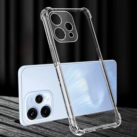 Image of REALCASE Silicone Oppo Reno 15 Pro Mini 5G Back Cover Case, Scratch Resistant Protective Crystal Clear Transparent Shock Proof Bumper Back Cover Case for Oppo Reno 15 Pro Mini 5G