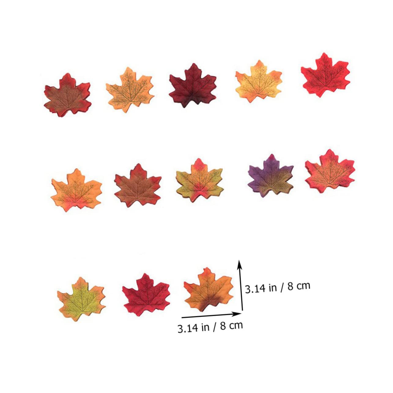 Cabilock 3 Set Simulazione Foglia D'acero 8cm Pianta Decorazioni Autunnali Per La Casa Foglie Artificiali Foglie Autunnali Di Acero Di Stoffa Simulazione D'acero 600 Pezzi * 3