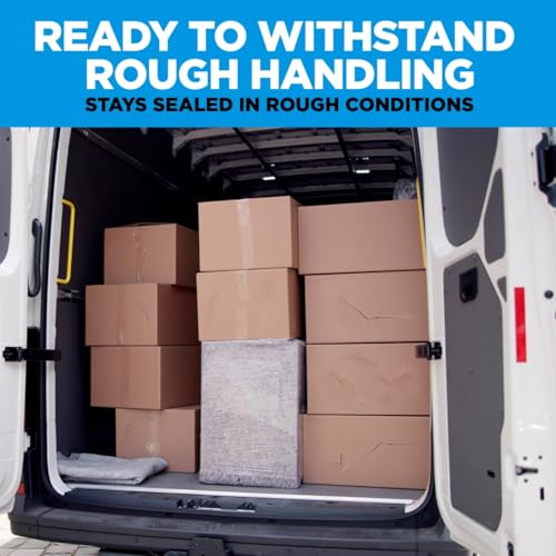 scotch heavy duty packaging tape 18834 x 546 yd designed for packing shipping and mailing strong seal on all box types 334 core clear 4 rolls 3850-4rd