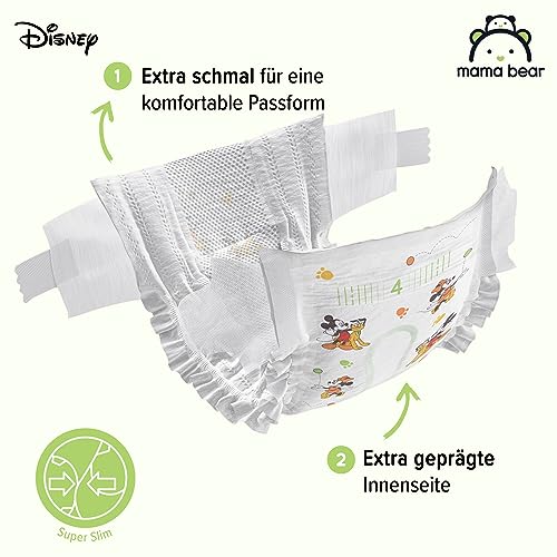 Amazon-Marke: Mama Bear Disney Ultra Dry Windeln Größe 4 (8-14 kg) - MONATSBOX, Weiß, 168 Stück (2 Packungen mit 84)