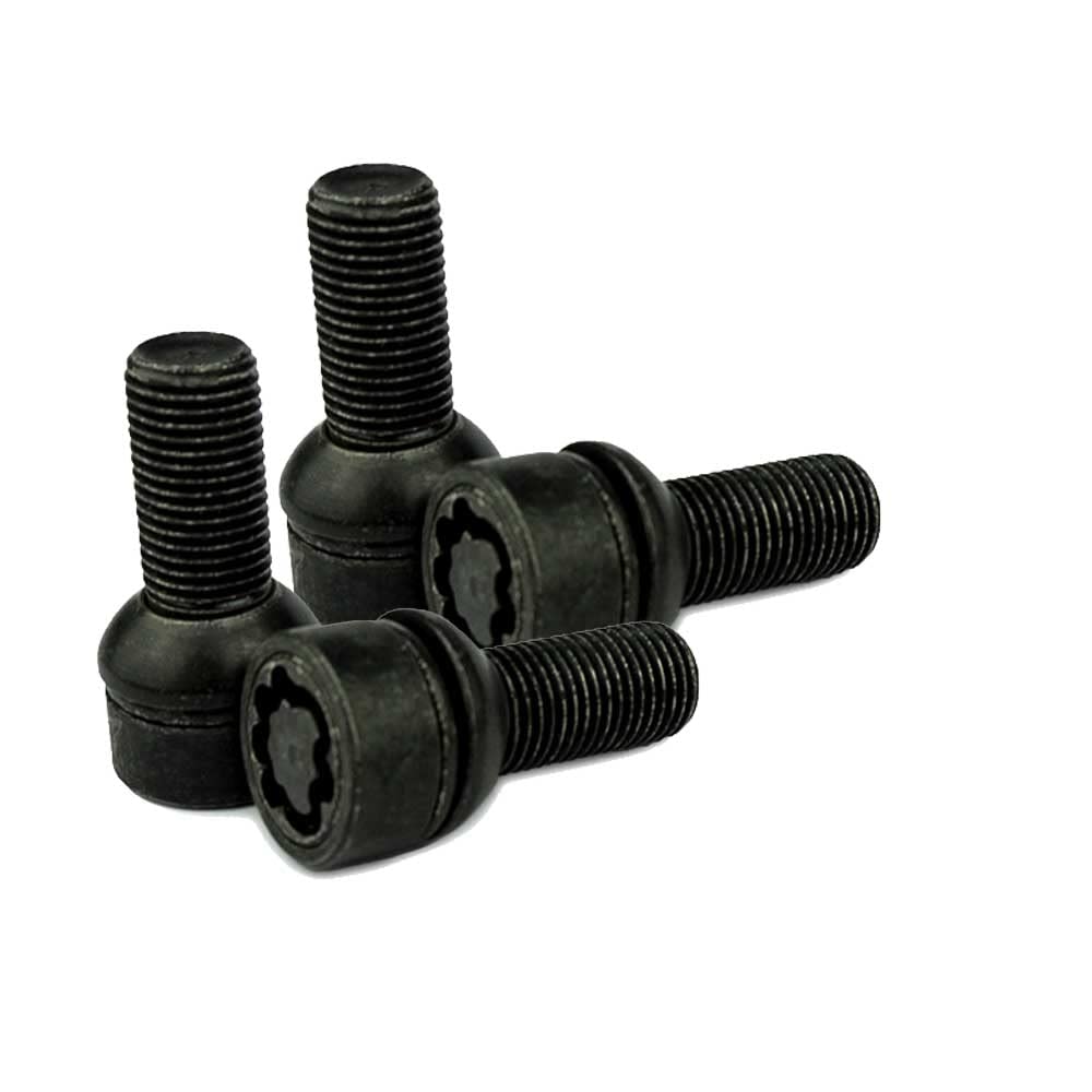 Tornillos antirrobo asiento esférico R13 2-pcs. M14x1,5 28mm FSS-1297B compatible con VW Amarok Beetle Bora Kombi Caddy III Kasten Caddy III Kombi Corr