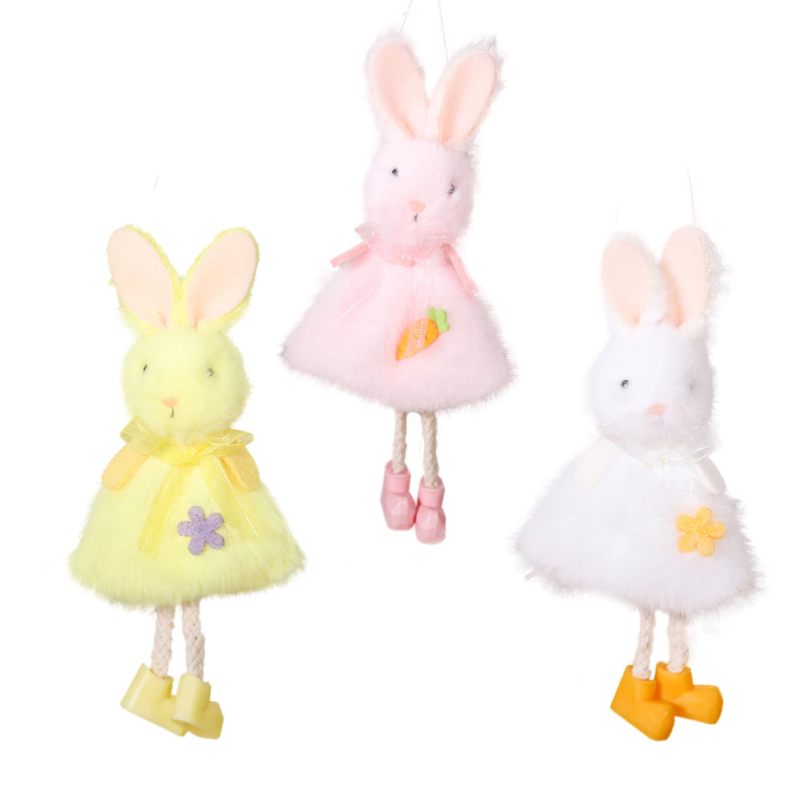 Elnwnnkc Of 3 Easters Rabbits Ornament Sturdy Easters Rabbits Hanging Decoration for Kids ' Activities and Gifts Classroom Decorations