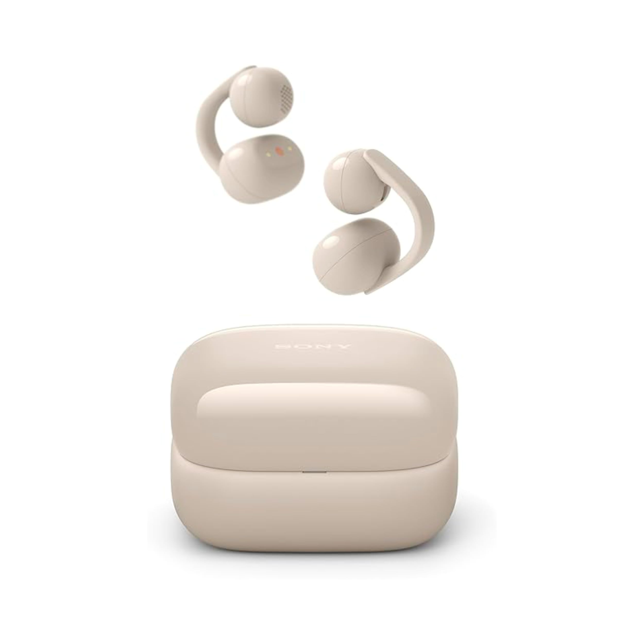 Sony LinkBuds Clip Open-Ear Truly Wireless Earbuds, Comfortable & Secure Fit, Lightweight Clip-On Design, Touch Controls, Ambient Sound Awareness, Water Resistant, Up to 37 Hrs of Playback, Greige-image-3