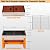 Portable Charcoal Grill, Small Tabletop BBQ, Foldable Mini Hibachi, Stainless Steel Camping Grill, Compact Outdoor Cooker for Picnic, Tailgating (Orange)