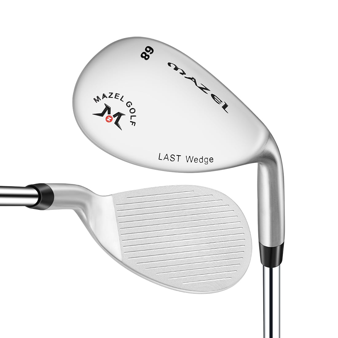 MAZEL Golf Wedges 68,70,72 Degree Golf Lob Wedge 35 Inch Right Handed, QPQ Black,CNC Milled Face Sand Wedge Golf Club for Men (Silver, RH 72D)
