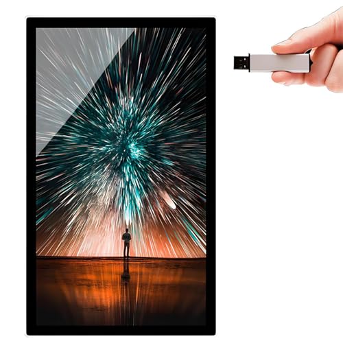 SHENGSHIYU Ecran D Affichage Dynamique pour Lire des Vidéos/Images,Mode Paysage/Portrait,Diffusion à Distance/par Clé USB,écran Publicitaire LED Affichage...