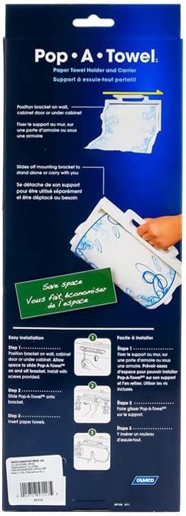 Camco Pop-A-Towel- Mountable or Portable Paper Towel Holder Dispenser, Keep Paper Towels Clean, Conserve Space in Your RV Kitchen (Black) (57113) image 3