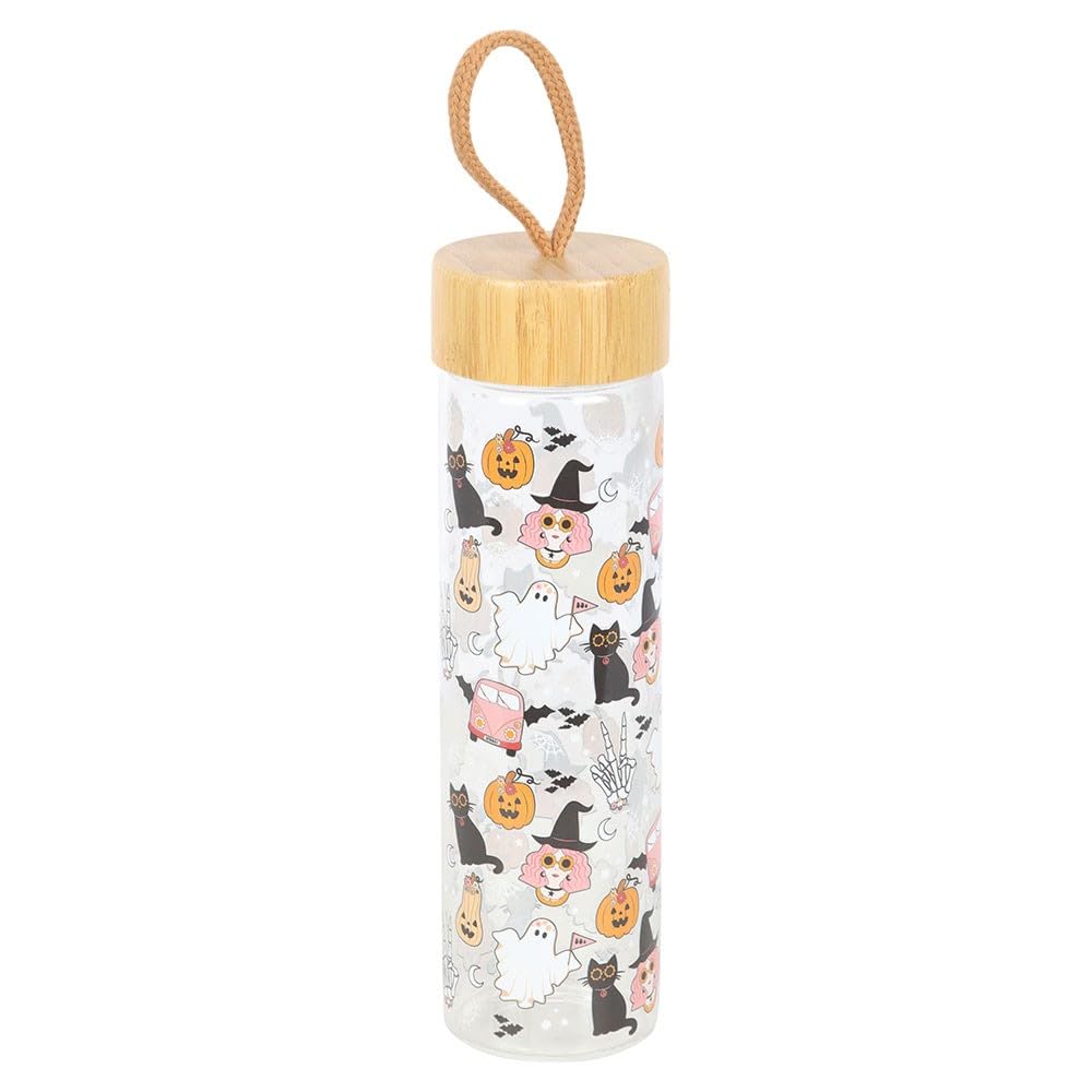 Something Different Groovy Ghost Bamboo 600ml Water Bottle (One Size) (Transparent)
