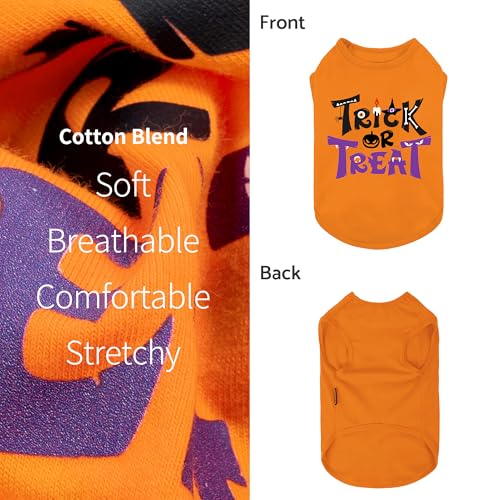 Camiseta para perro Halloween Trick or Treat talla Large miniatura 5