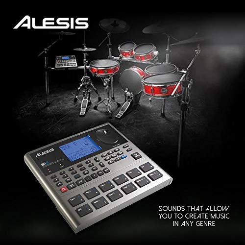 Alesis SR18 18 Bit Portable Drum Machine with Effects and Accessory Bundle w/Cables + Fibertique Cloth