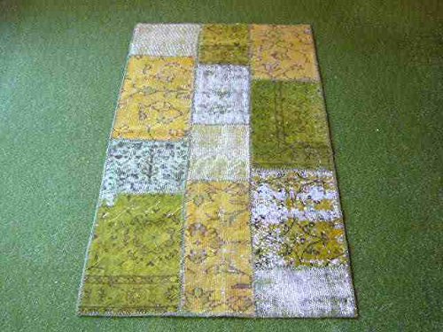 Togibaba Patchwork Rug Green 156-3x5.2 ft. (90x160 cm)