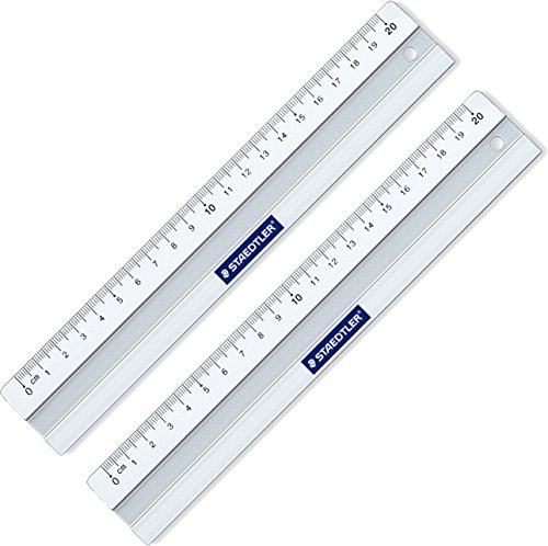 Preisvergleich Produktbild 2 Stück Staedtler 563 Lineal Metall (20cm)