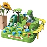 Kustimantu Rennstrecken Spielzeug,Dinosaurier Rutschbahn Zug Fahrzeuge,Weihnachts Abenteuer Thema Dinosaurier Rennstrecke | für Kinder Mädchen Geburtstag Zuhause Schule Boden Spielzimmer