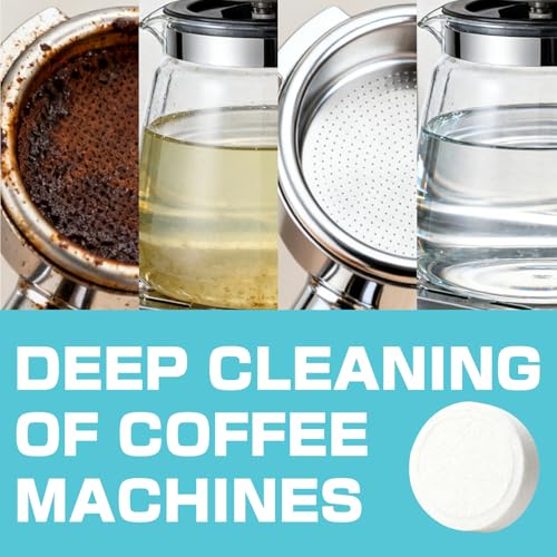 CLEARALIF Coffee Machine Cleaner Descale, 24 Count, Unscented,Coffee Machine Cleaner Tablets Works With All Coffee Makers