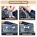 KUNTAERY 12 Pcs Pant Waist Tighteners, No-Sew Metal Clips for Jeans and Pants, Adjustable & Reusable Star Button Pins