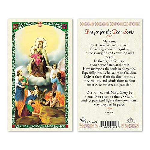 Our Lady of Mount Carmel with Souls. Prayer for Poor.