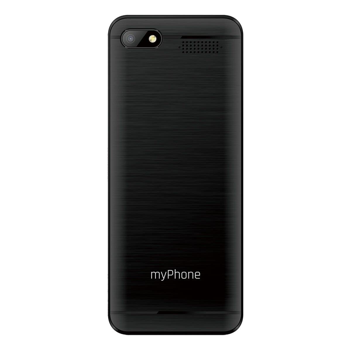 myPhone Maestro 2, telefon klawiszowy, kolorowy wyświetlacz, duży ekran 2,8", dual sim, latarka, bluetooth, pojemna bateria 1000 mAh, smukła obudowa, aparat, duże klawisze, radio, czarny
