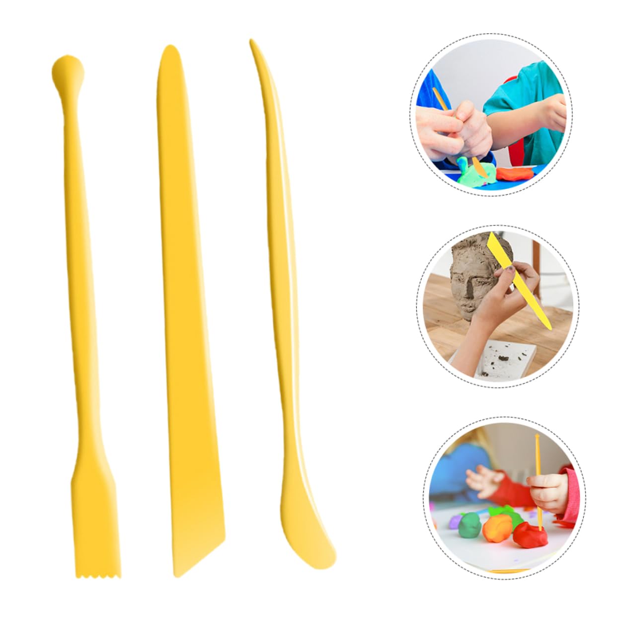 Gadpiparty 5 Set Coltello per Rifinire L'Argilla Strumenti per Argilla Polimerica Kit per Argilla Argilla Essiccata all'Aria Argilla Argentata Argilla Essiccata all'Aria 12 Pezzi*5