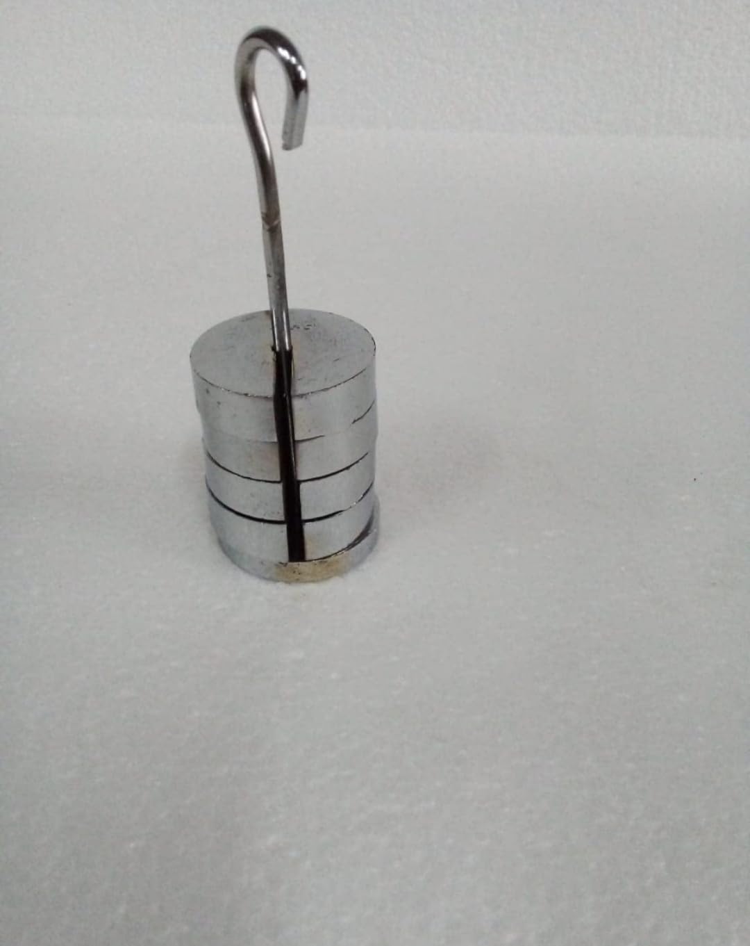 SLOTTED WEIGHT with hanger 50gm x 5 =250gm/mild steel/chrome plated/educational experiments/Physics laboratory/scientific product/laboratory experiments-image-23