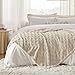 Bedsure GentleSoft Beige Throw Blanket for Couch - Checkered Fleece Blankets Gifts for Women Men Girls, Cute Soft Cozy Throw for Bedroom Home Decor Gifts, Neutral, 50x60 Inches