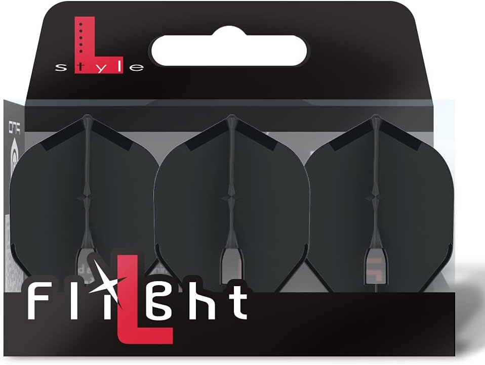 L1 Standard Dart Flights – PRO – Black – 1 Set (3 Flights)
