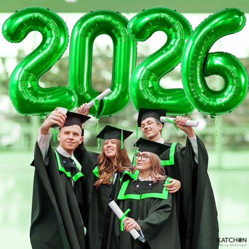 Image of Green 2026 Balloons 42 Inch, Giant Green Graduation Decorations 2026, Foil Number 2026 Graduation Balloons Class of 2026 Decorations | Graduation Party Decorations | Prom Decorations 2026, Katchon