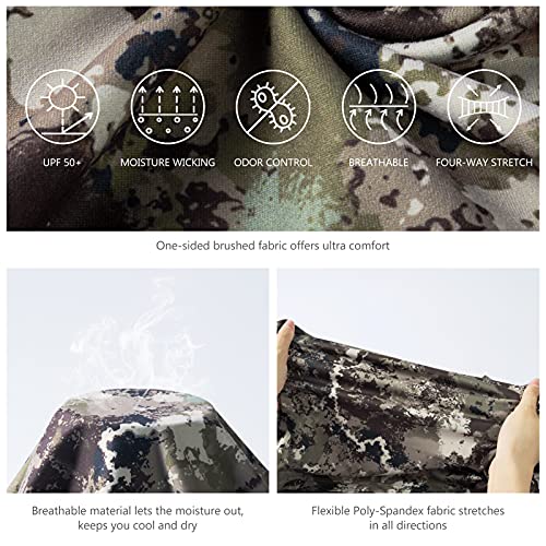 BASSDASH Men's Hunting Sun Shirt UPF 50 Lightweight Camo Performance Long Sleeve Stretch Fishing Hiking Tactical Tees4