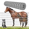 4ft x 100ft Galvanized Horse Fence, 14 Gauge Heavy Duty Woven Wire Farm Fence, 2x4 Inch Mesh Fencing for Horses, Goats, Sheep, Livestock, Pasture,Garden and Field Use