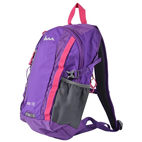 JAM Trek Backpack Purple Pink 25L Waterproof Comfortable Rucksack with Thick Padded Back Panel and Secure iPad Pocket Ideal For College Hiking Festival Camping Travel Lightweight Strong Chest Strap - Image 2