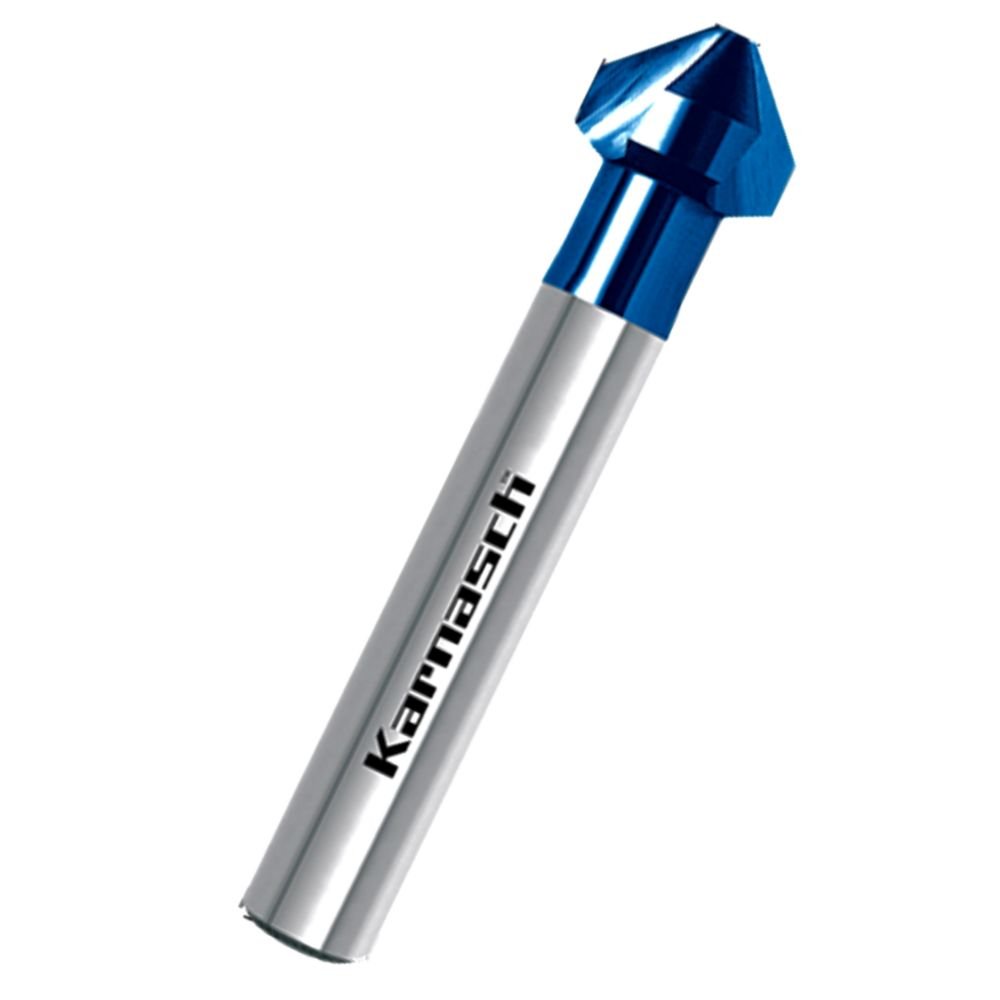 Hauptversand24 Countersink 90° Countersink CBN Ground Solid Carbide Blue-Tec Coated Cylindrical Shaft DIN 335 Diameter 31.0 mm