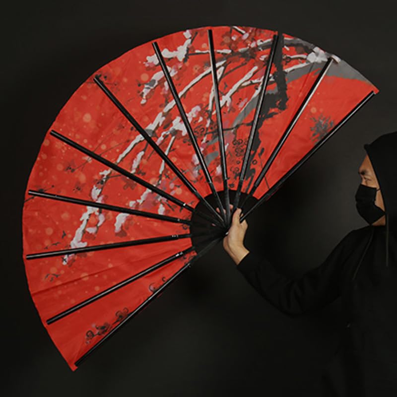 Jumbo kwiat śliwy wachlarz (składany) magiczne sztuczki magik manipulacja fan rutynowe iluzje sceniczne sztuczki mentalizm rekwizyty