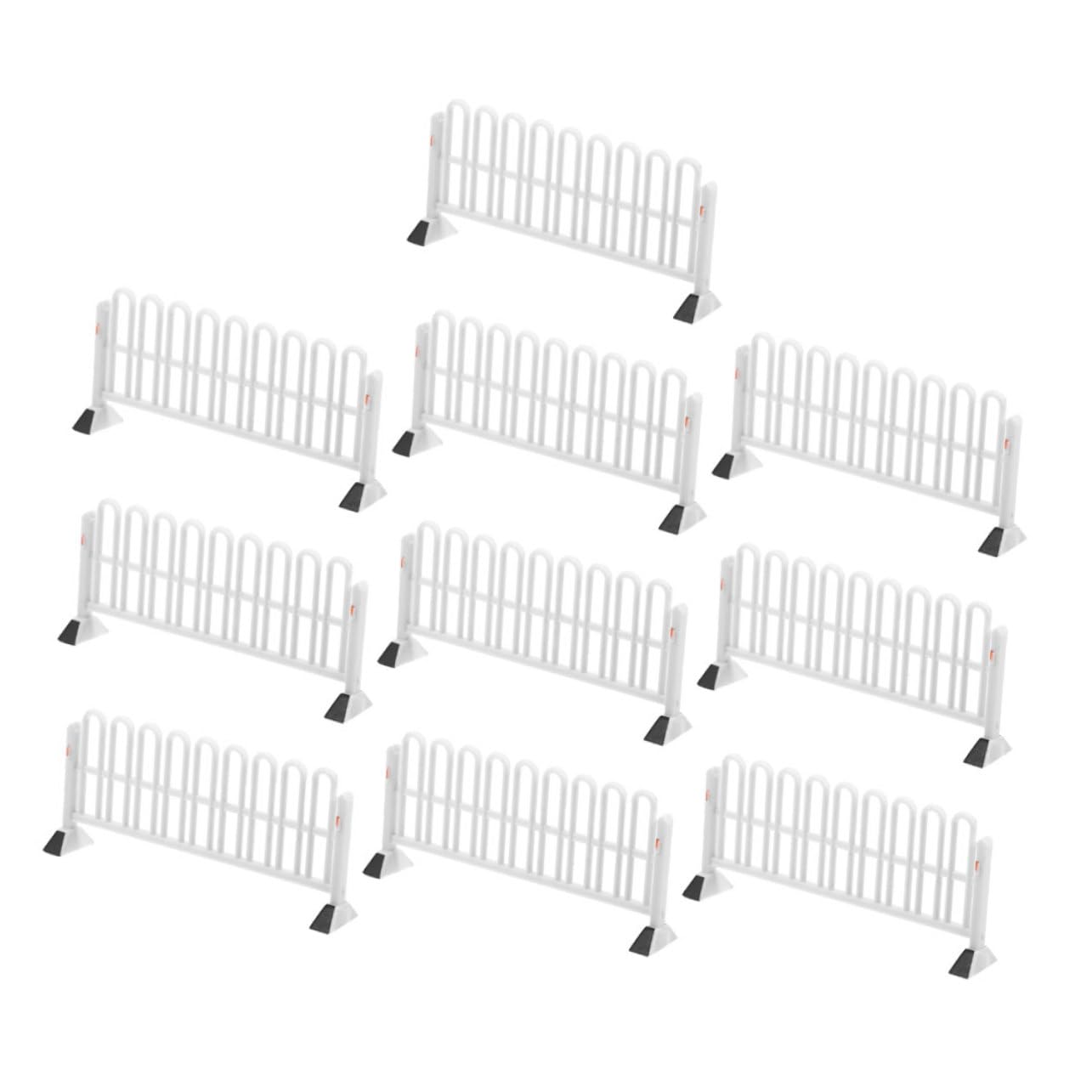 BRIGHTFUFU 10 Pcs Mini Traffic Fences Roadblock Toys Realistic Simulation Models Resin Toys for Boys and Girls Construction Scene